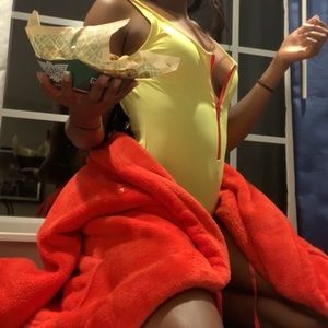 Yellow One Piece Swim Suit 👙